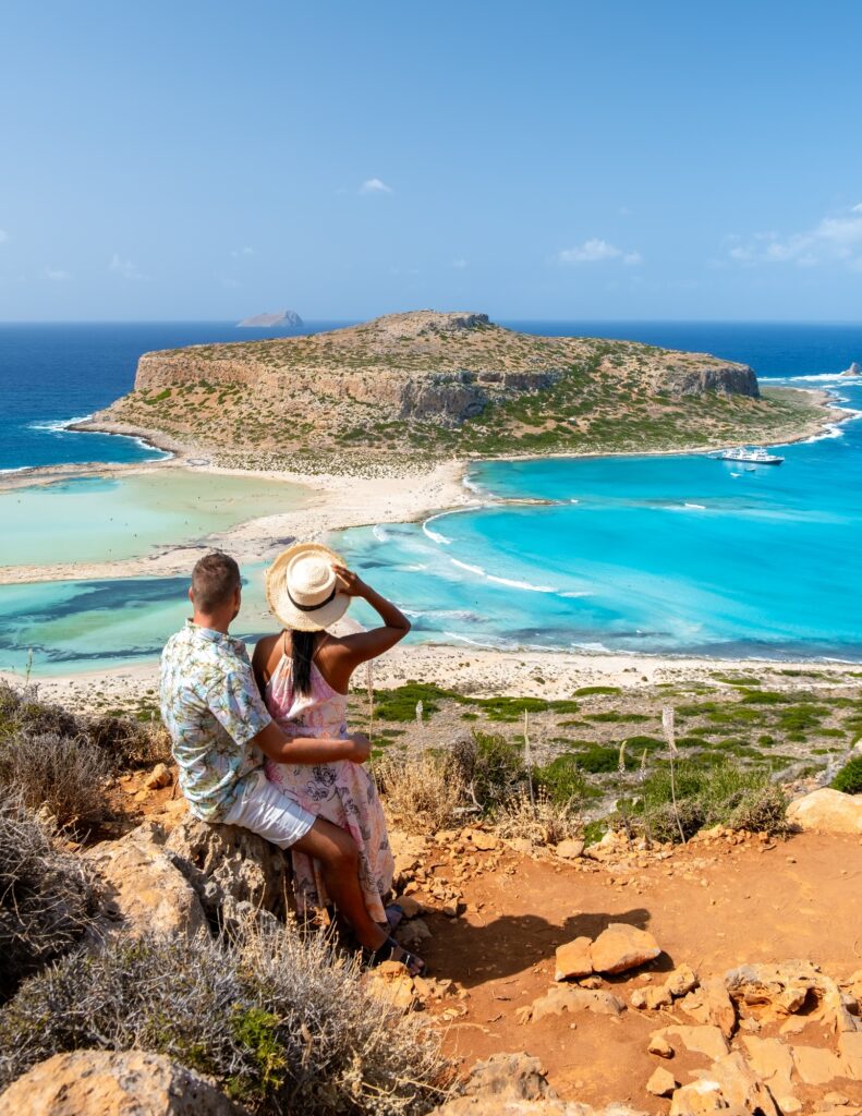 Crete Greece, Balos lagoon on Crete island, Greece